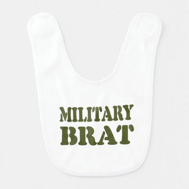 MILITARY BRAT BABY BIB (Front)