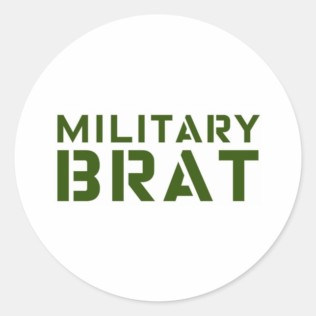 Military Brat Classic Round Sticker (Front)