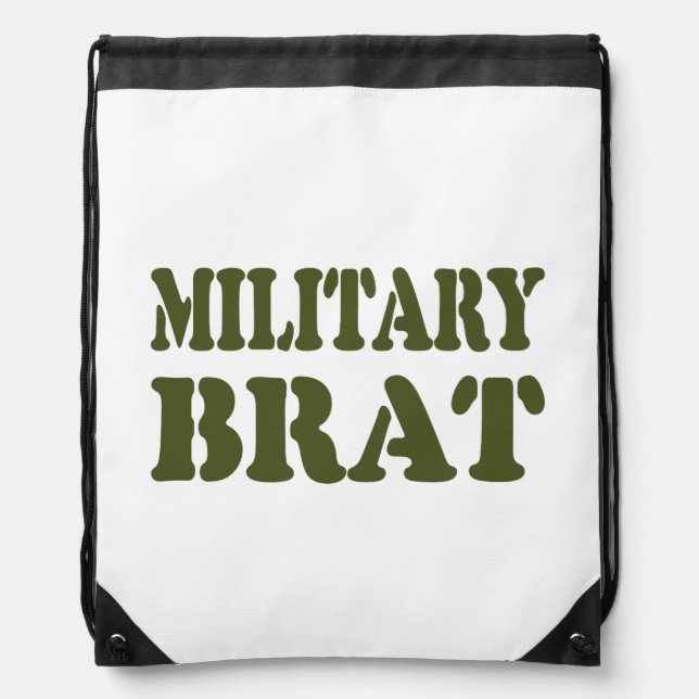 MILITARY BRAT DRAWSTRING BAG (Front)