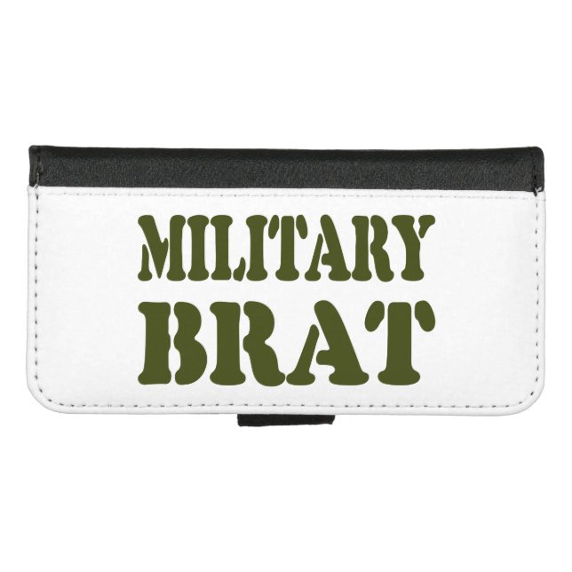 MILITARY BRAT iPhone WALLET CASE (Front (Horizontal))