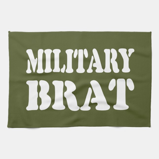 MILITARY BRAT KITCHEN TOWEL (Horizontal)