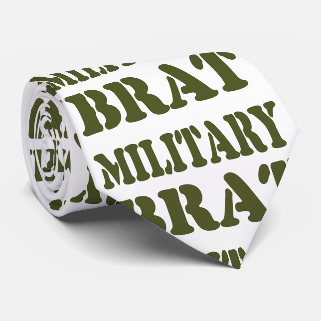 MILITARY BRAT NECK TIE (Rolled)