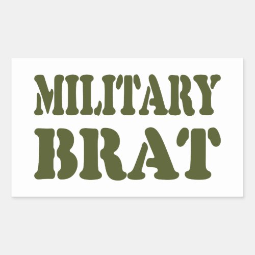 MILITARY BRAT RECTANGULAR STICKER