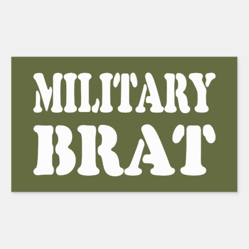 MILITARY BRAT RECTANGULAR STICKER