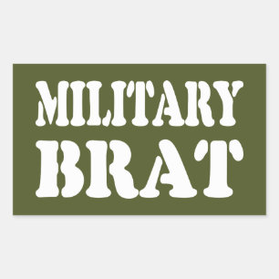 MILITARY BRAT RECTANGULAR STICKER