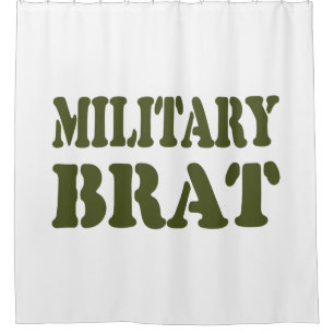 MILITARY BRAT SHOWER CURTAIN