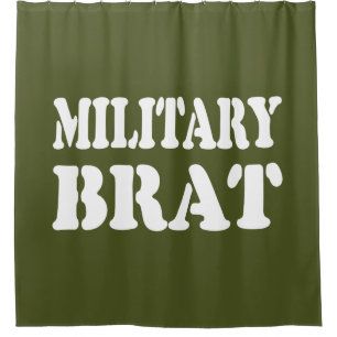 MILITARY BRAT SHOWER CURTAIN