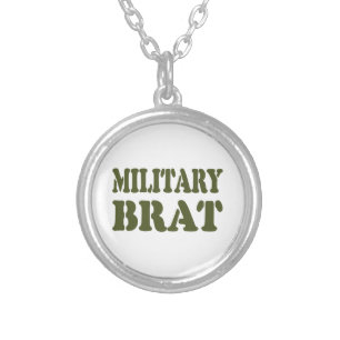 MILITARY BRAT SILVER PLATED NECKLACE