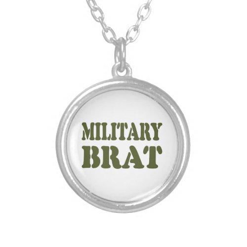 MILITARY BRAT SILVER PLATED NECKLACE