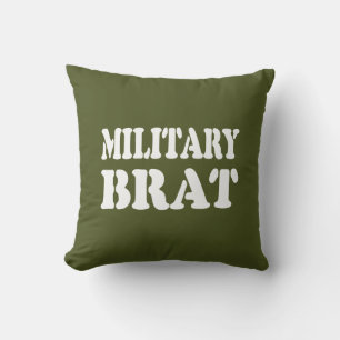 MILITARY BRAT THROW PILLOW