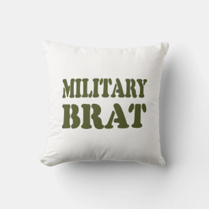 MILITARY BRAT THROW PILLOW