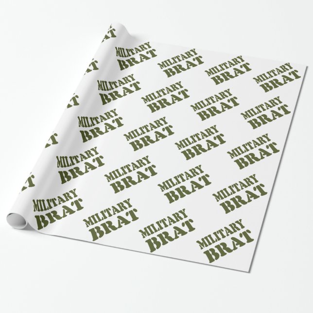 MILITARY BRAT WRAPPING PAPER (Unrolled)