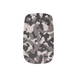Military Brown Camouflage Pattern Minx Nail Wraps