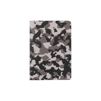 Military Brown Camouflage Pattern Passport Holder