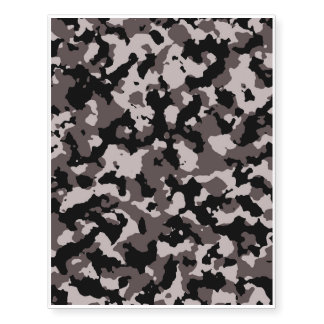 Military Brown Camouflage Pattern Temporary Tattoos