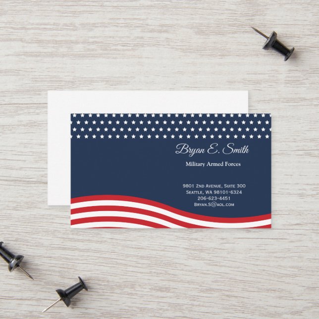 Military Business Card (Front/Back In Situ)