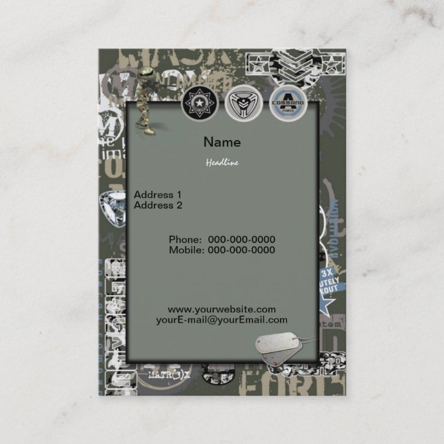 Military Business Card (Front)