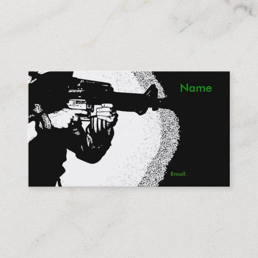 Customizable Military Business card