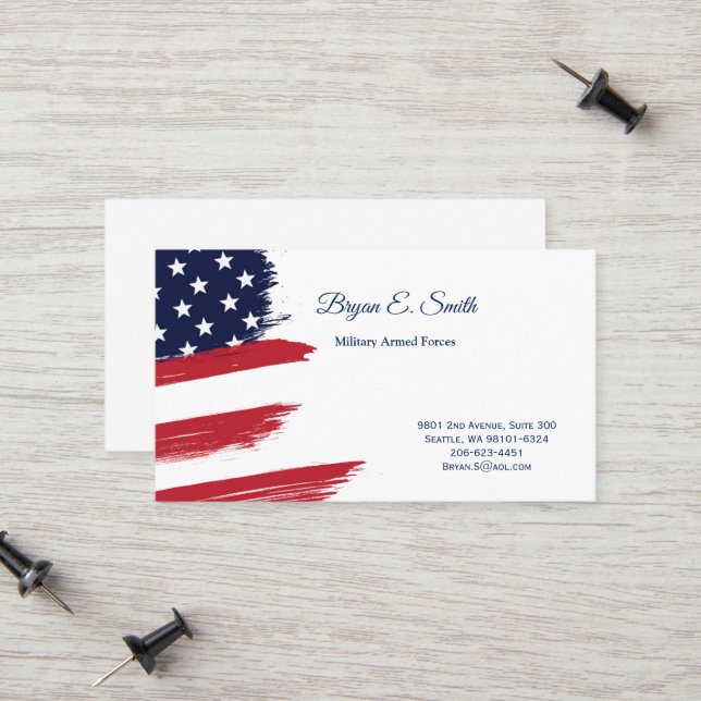 Military Business Card (Front/Back In Situ)