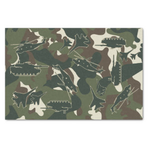 Military Camo Army Tank Helicopter Jet Gift Tissue Paper