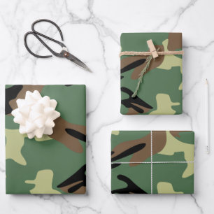 Military Camo Camouflage Wrapping Paper Sheets