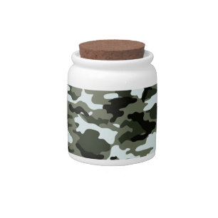 Military Camo Candy Jar