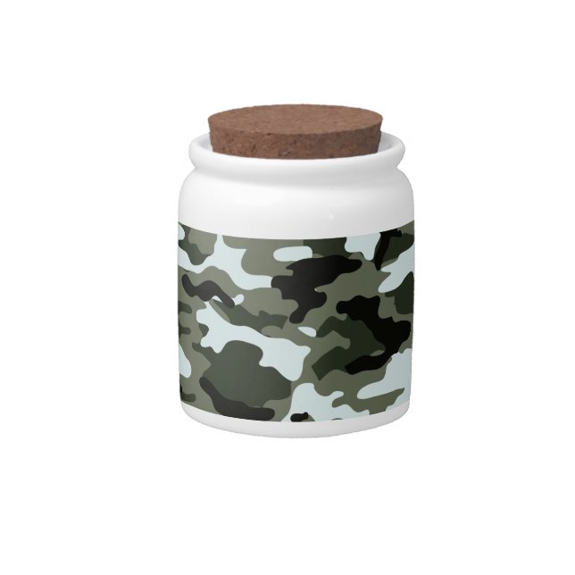 Military Camo Candy Jar (Front)