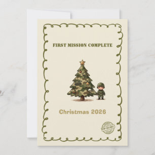 Military Camo First Christmas Card — Top Secret