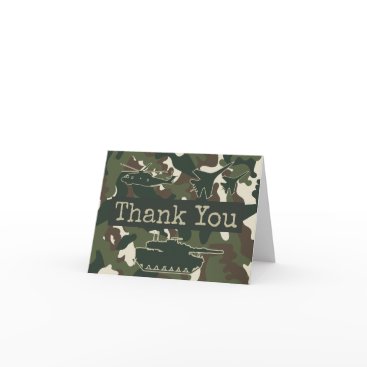 Military Camo Folded Thank You Note Cards Military Camo Folded Thank You Note Cards