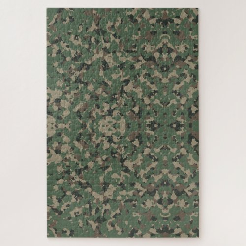Military Camo Frustrating Brain Activity Jigsaw Puzzle
