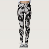 Military Camo Gray Camouflage Leggings
