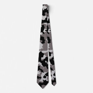 Military Camo Gray Camouflage Neck Tie