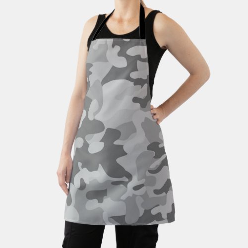 Military camo slate grey coastal gray silver      apron