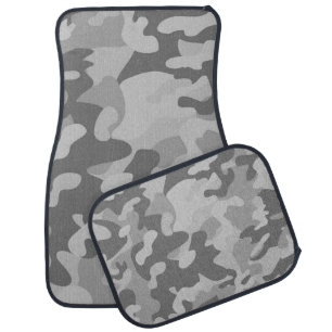 Military camo slate grey coastal gray silver      car floor mat