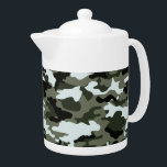 Military Camo Teapot<br><div class="desc">Military camo teapot. The perfect gift for a very special person. Check out all matching products in our Store.</div>