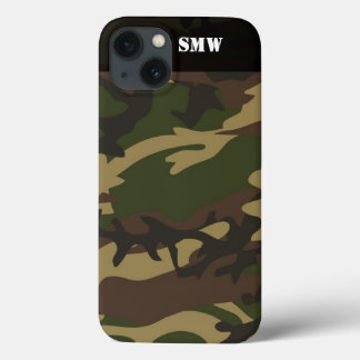 Military Camoflauge Camo Green Personalized iPhone 13 Case