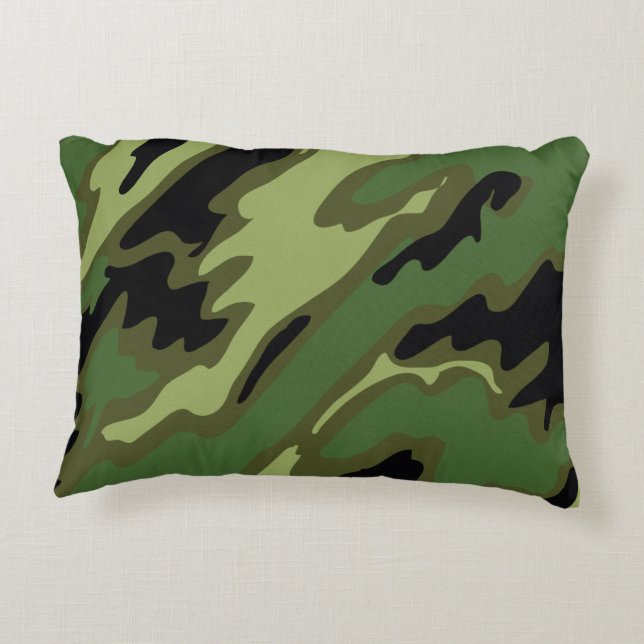Military Camouflage Accent Pillow (Back)