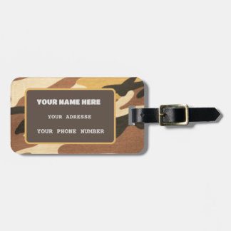 Military camouflage, Army camo Personalized Luggage Tag