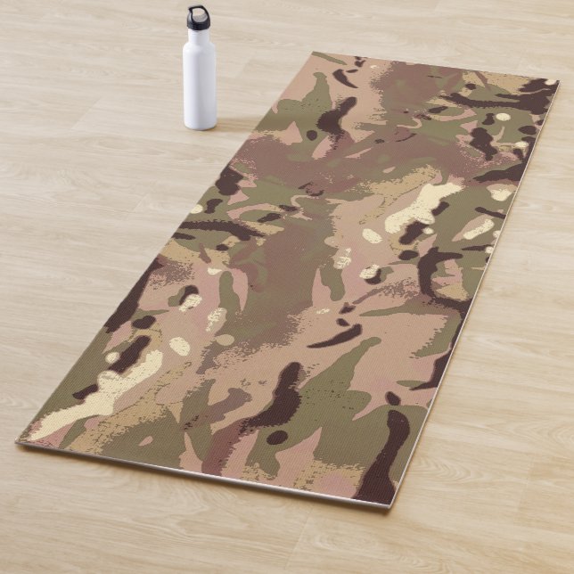 Military Camouflage Army Green Camo Pattern. Yoga Mat (In Situ)