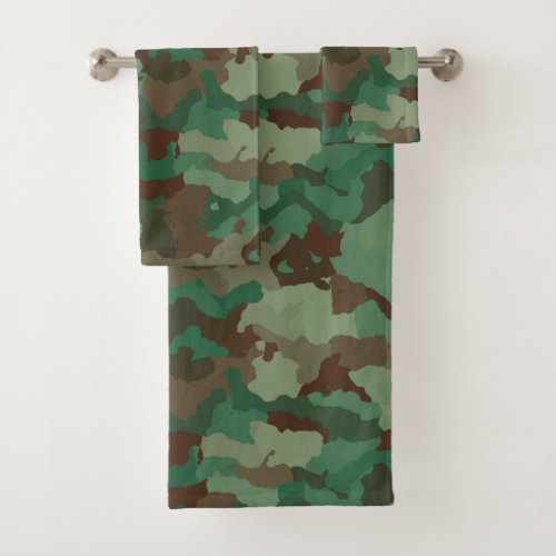 military camouflage bath towel set