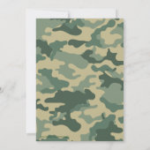 Military Camouflage Birthday Party Invitation (Back)