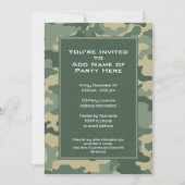 Military Camouflage Birthday Party Invitation (Front)
