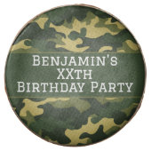 Military camouflage Birthday Party Theme Custom Chocolate Covered Oreo (Front)