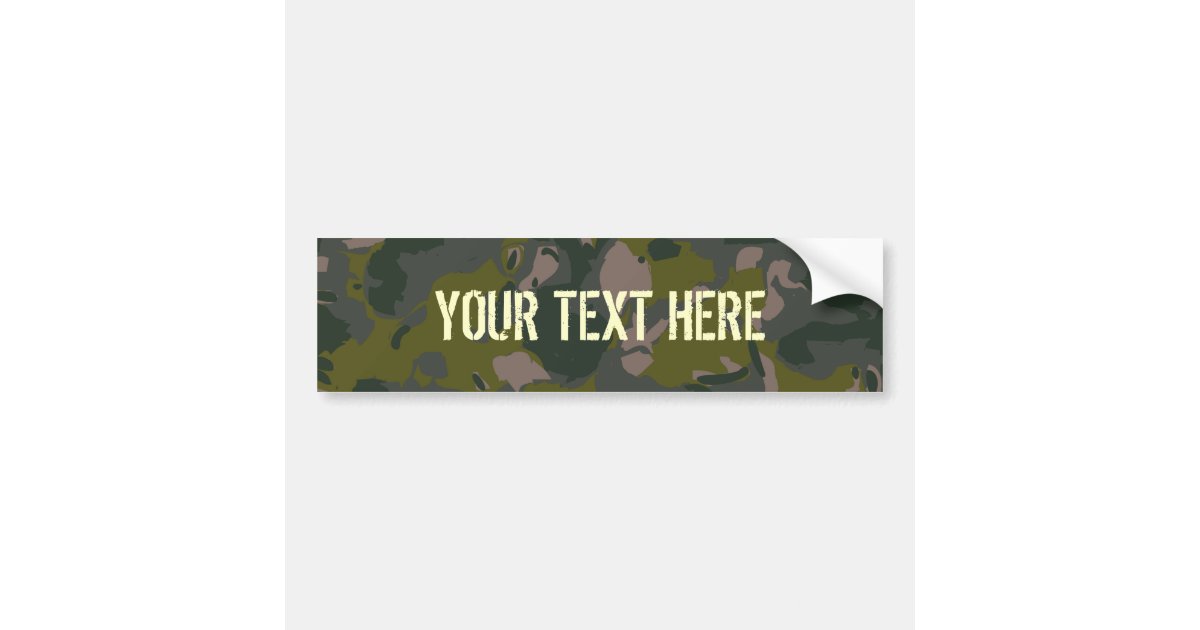 Military camouflage bumper sticker | Zazzle