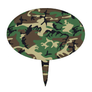 Military Camouflage Cake Topper