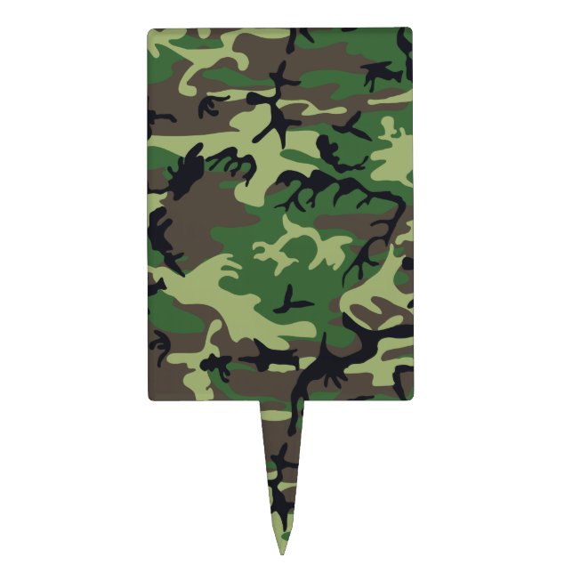 Military Camouflage Cake Topper (Front)