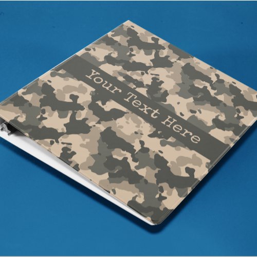 Military Camouflage Camo tan Green Army 3 Ring Binder