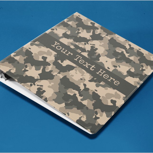 Military Camouflage Camo tan Green Army 3 Ring Binder (Creator Uploaded)