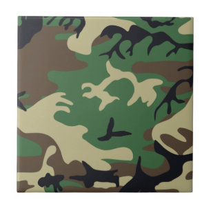 Military Camouflage Ceramic Tile