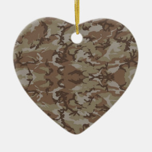 Military Camouflage Desert Ceramic Ornament